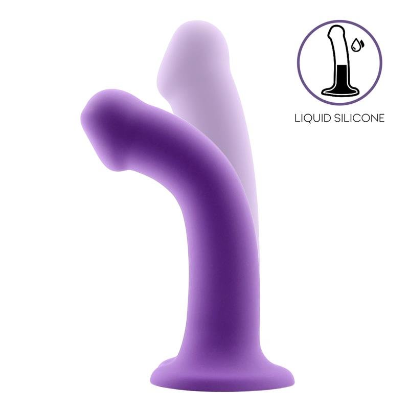 Bouncy Dildo Silicona Líquida Hiper Flexible 7 - 18 cm Talla M Púrpura - Imagen 2