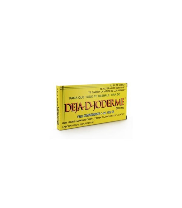 CAJA DE MEDICAMENTOS DEJA-D-JODERME ESPAÑOL