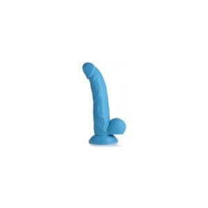 DILDO REALÍSTICO C/ TESTÍCULOS 19 CM AZUL