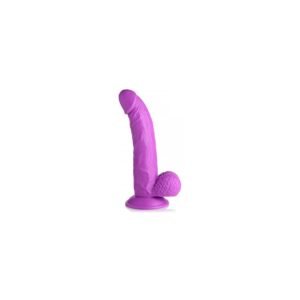 DILDO REALÍSTICO C/ TESTÍCULOS 19 CM MORADO