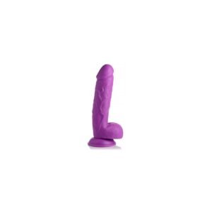DILDO REALÍSTICO C/ TESTÍCULOS 21 CM MORADO
