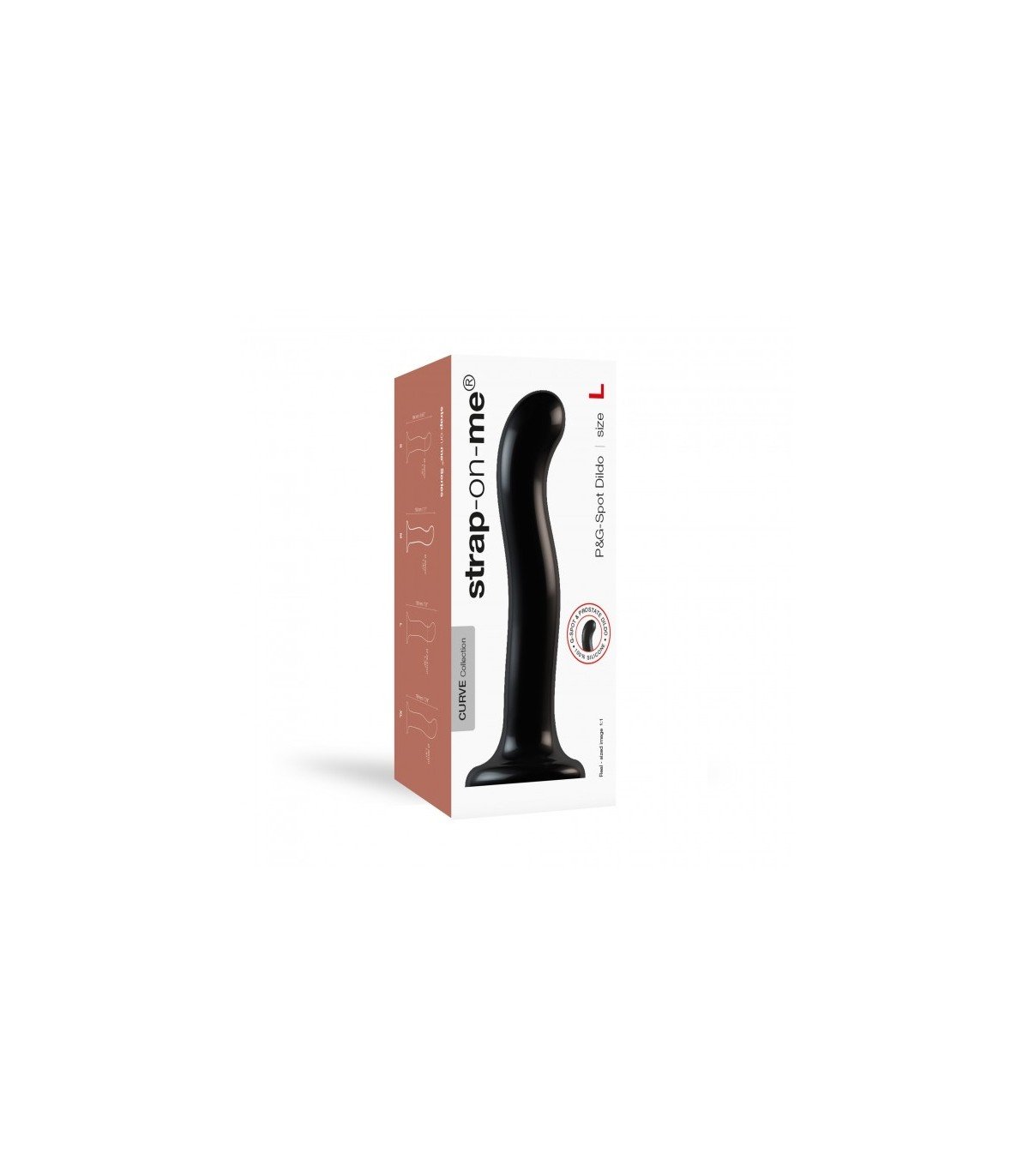 DILDO SILICONA ESTIMULADOR PUNTO P/G NEGRO L - Imagen 2