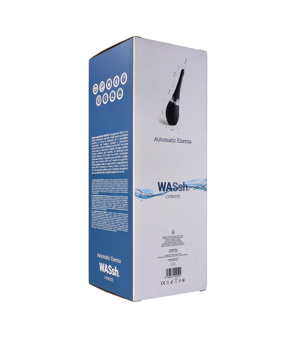 ENEMA LIMPIEZA ANAL NEGRA USB 300 ML - Imagen 7