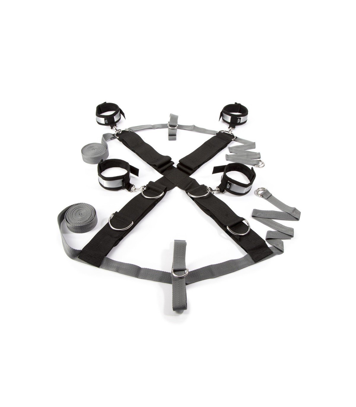 FIFTY SHADES OVER THE BED CROSS RESTRAINT SILVER