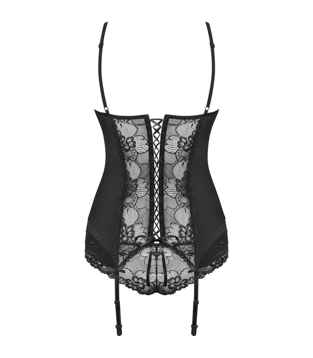 HEARTINA CORSET & THONG BLACK L/XL - Imagen 4