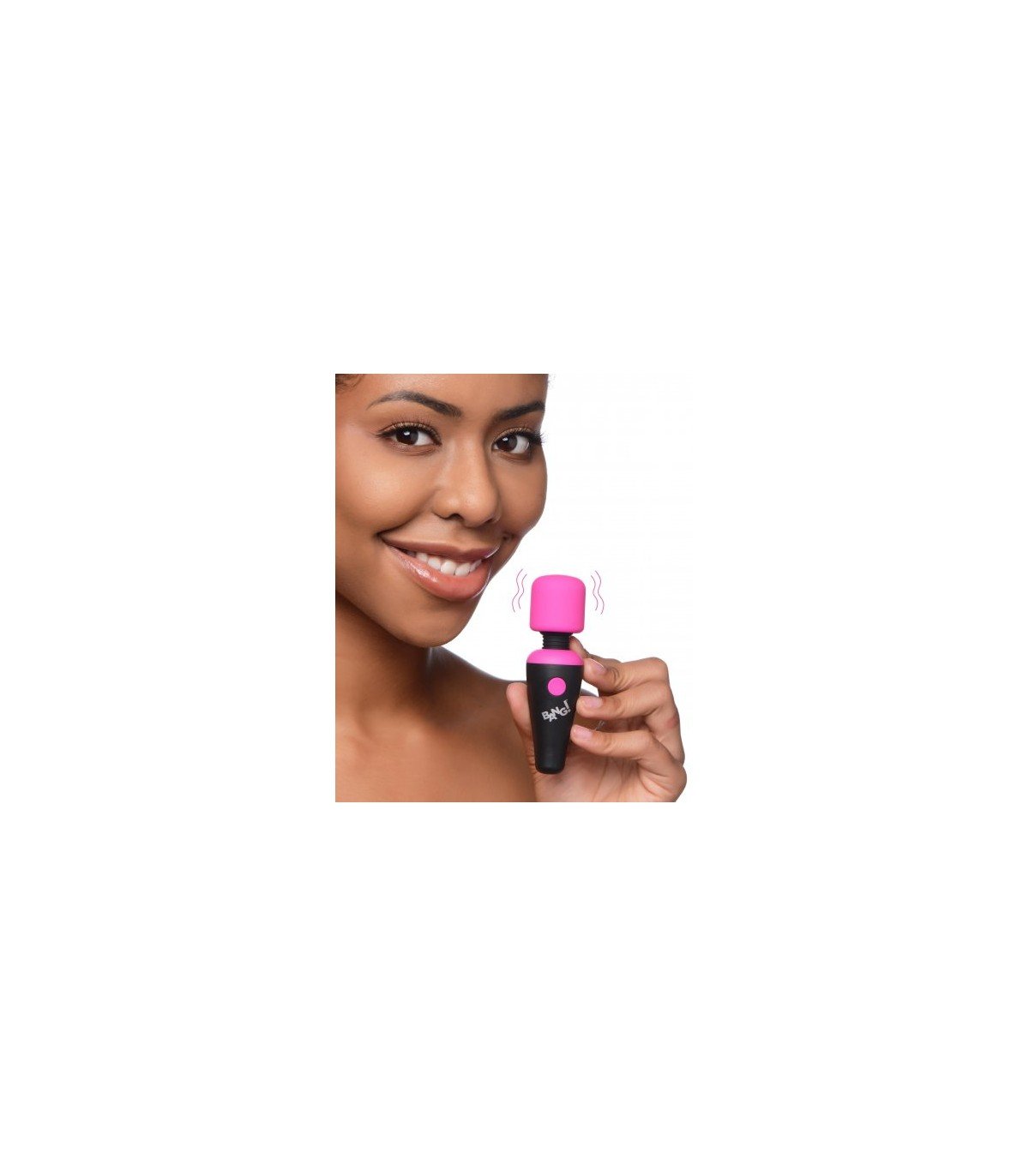 MINI MASAJEADOR WAND 10 FUNCIONES USB ROSA - Imagen 3
