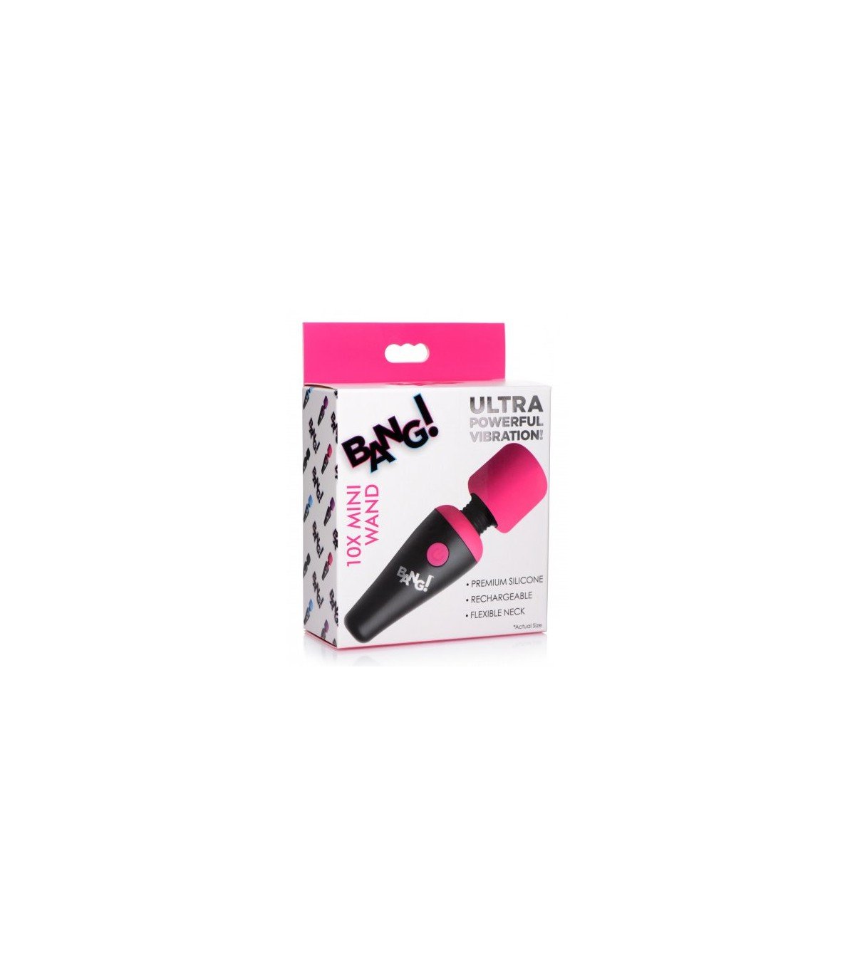 MINI MASAJEADOR WAND 10 FUNCIONES USB ROSA - Imagen 5