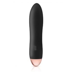 MINI VIBRADOR SILICONA RECARGABLE PINGA NEGRO