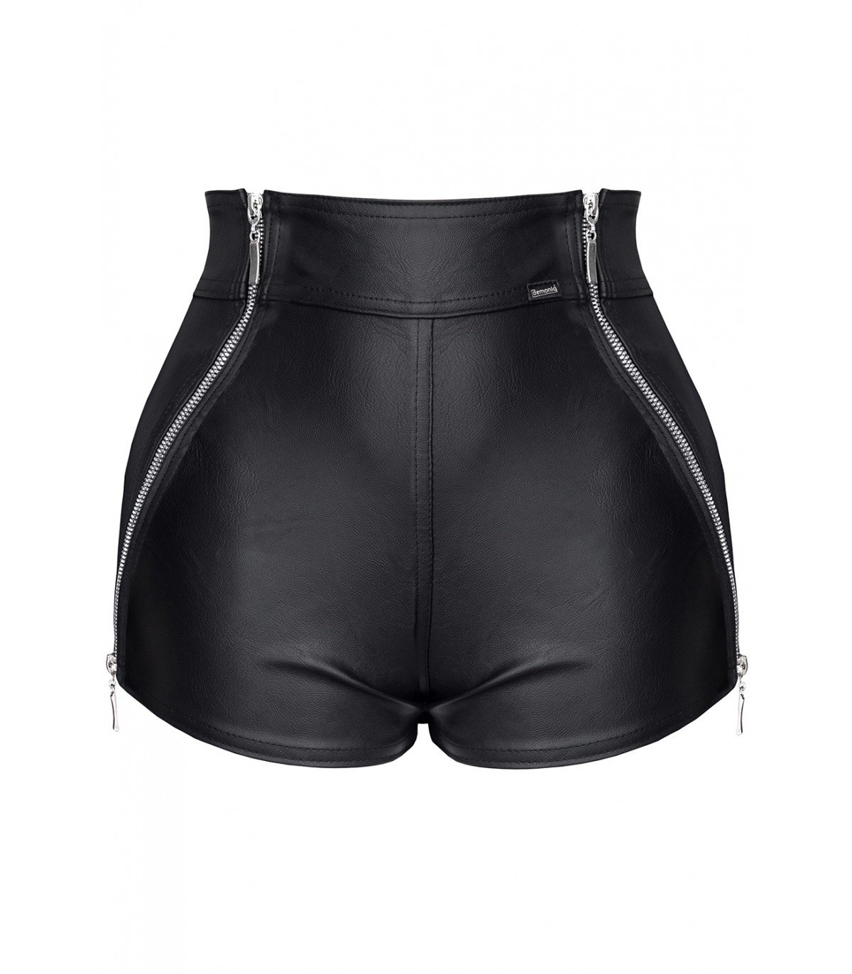 MONICA SHORT CON CREMALLERAS NEGRO L