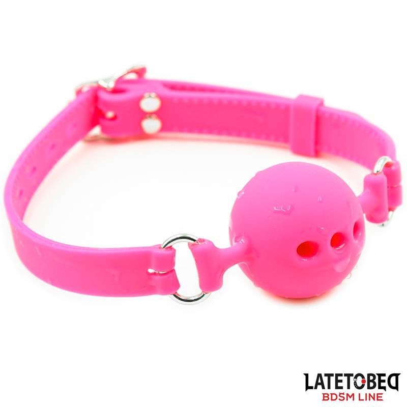 Mordaza Bola Silicona Transpirable M - 4.5 cm - Imagen 2