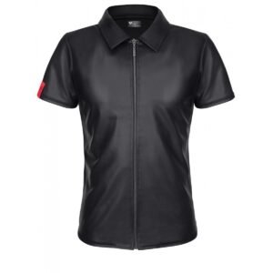 REMO CAMISA CREMALLERA WETLOOK NEGRA M