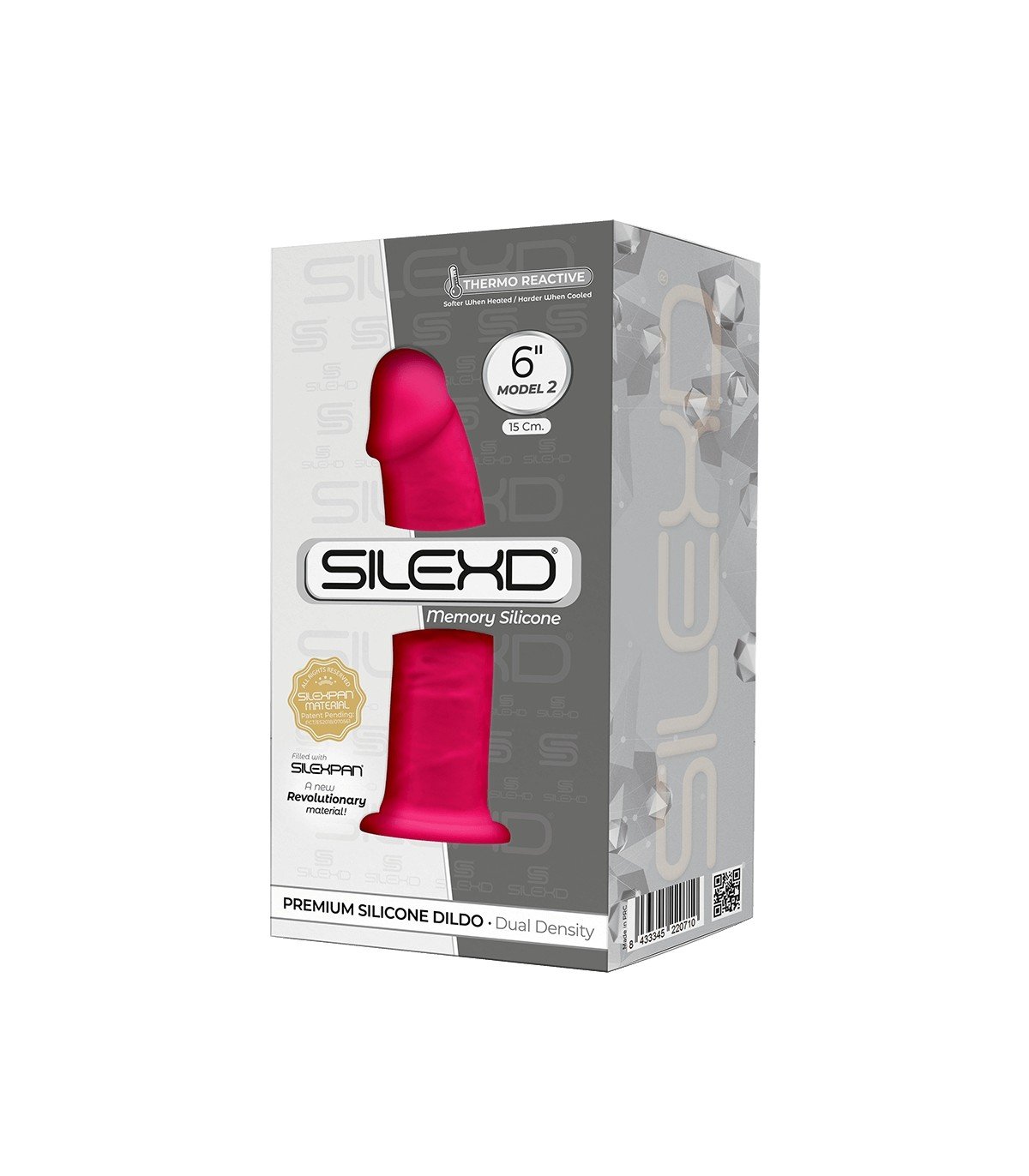 SILEXD DILDO SILICONA MODEL 2 6 ROSA" - Imagen 2