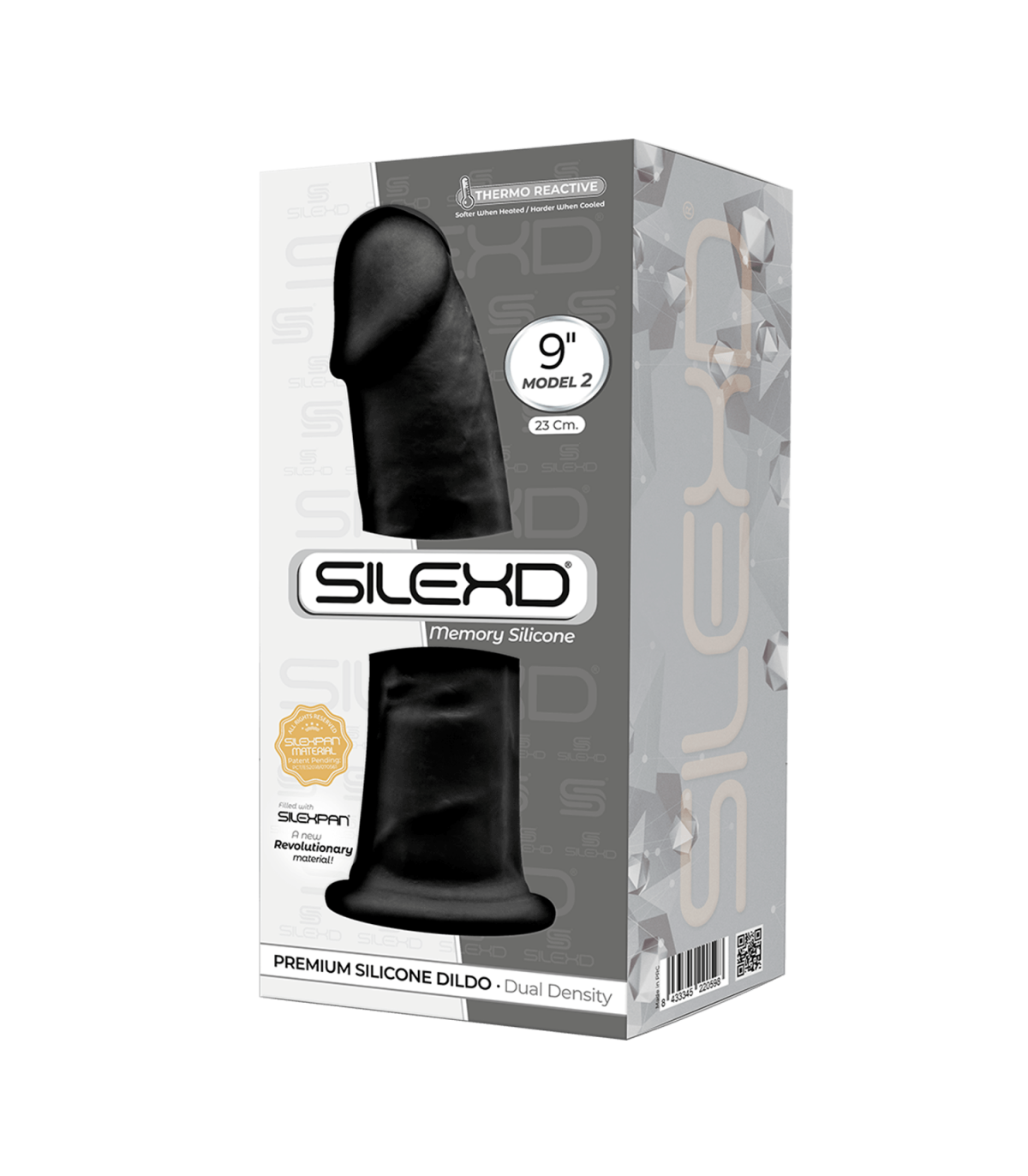 SILEXD DILDO SILICONA MODEL 2 9 NEGRO" - Imagen 3
