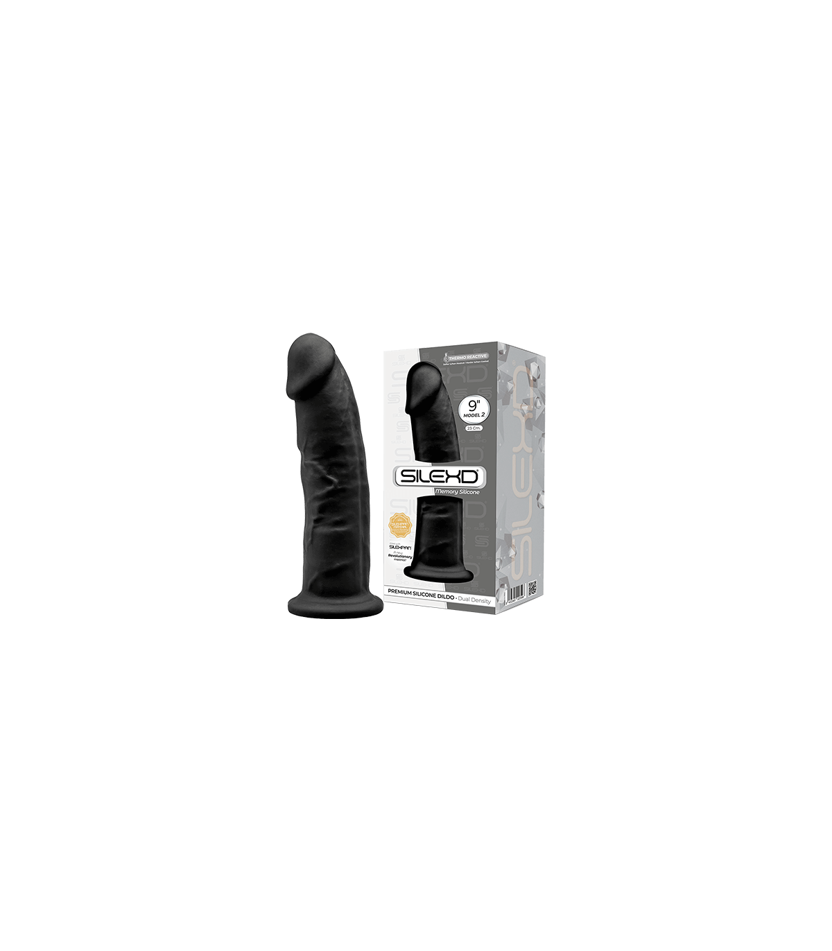 SILEXD DILDO SILICONA MODEL 2 9 NEGRO" - Imagen 4