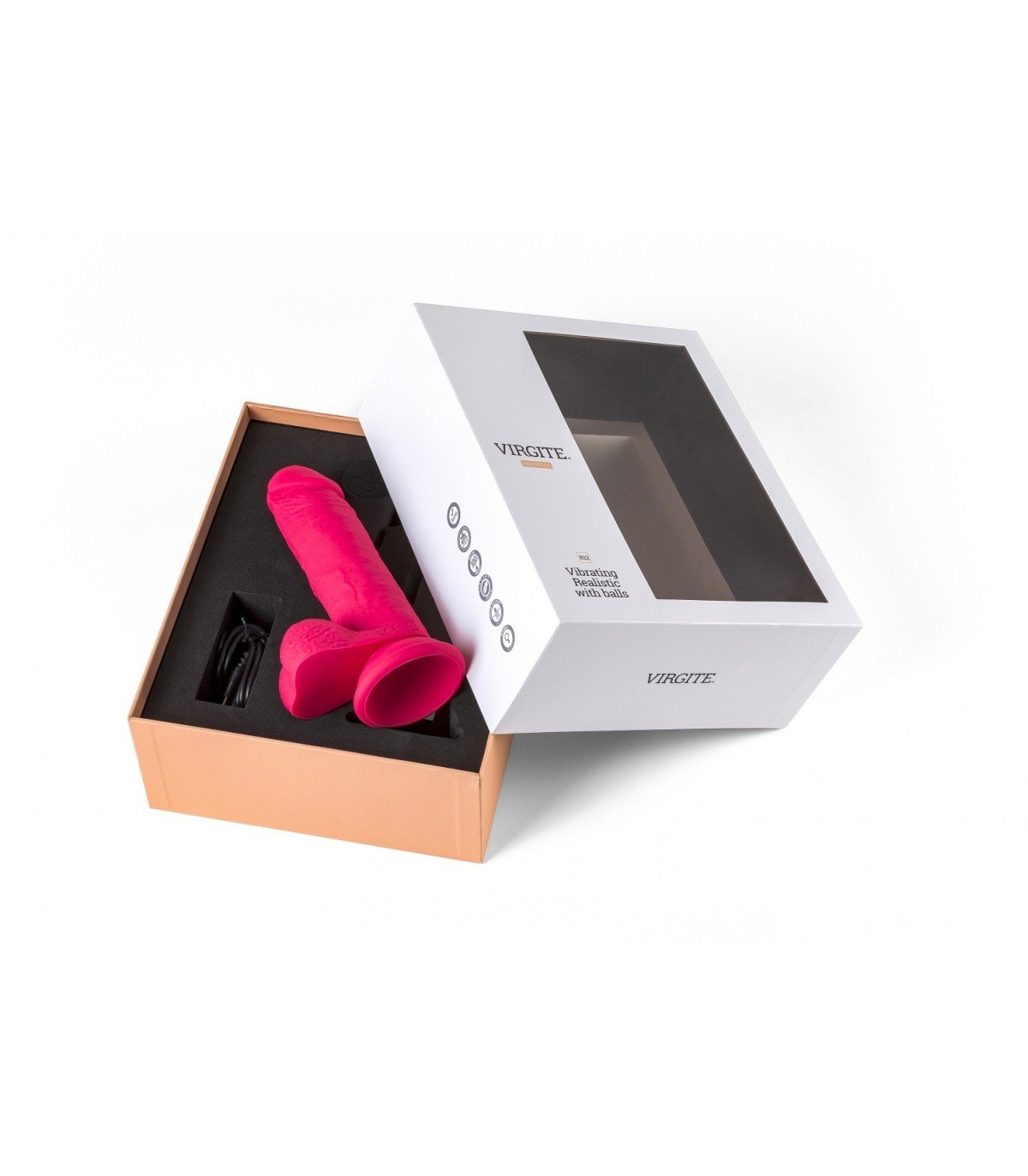 VIBRADOR REALÍSTICO R12" ROSA 14,4CM C/ CONTROL REMOTO" - Imagen 5