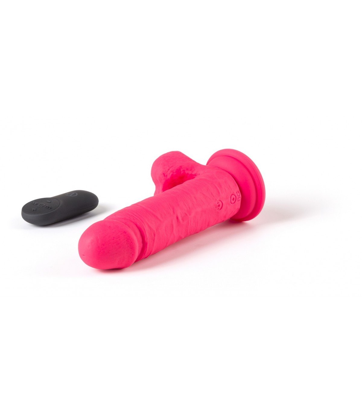 VIBRADOR REALÍSTICO R12" ROSA 14,4CM C/ CONTROL REMOTO" - Imagen 7