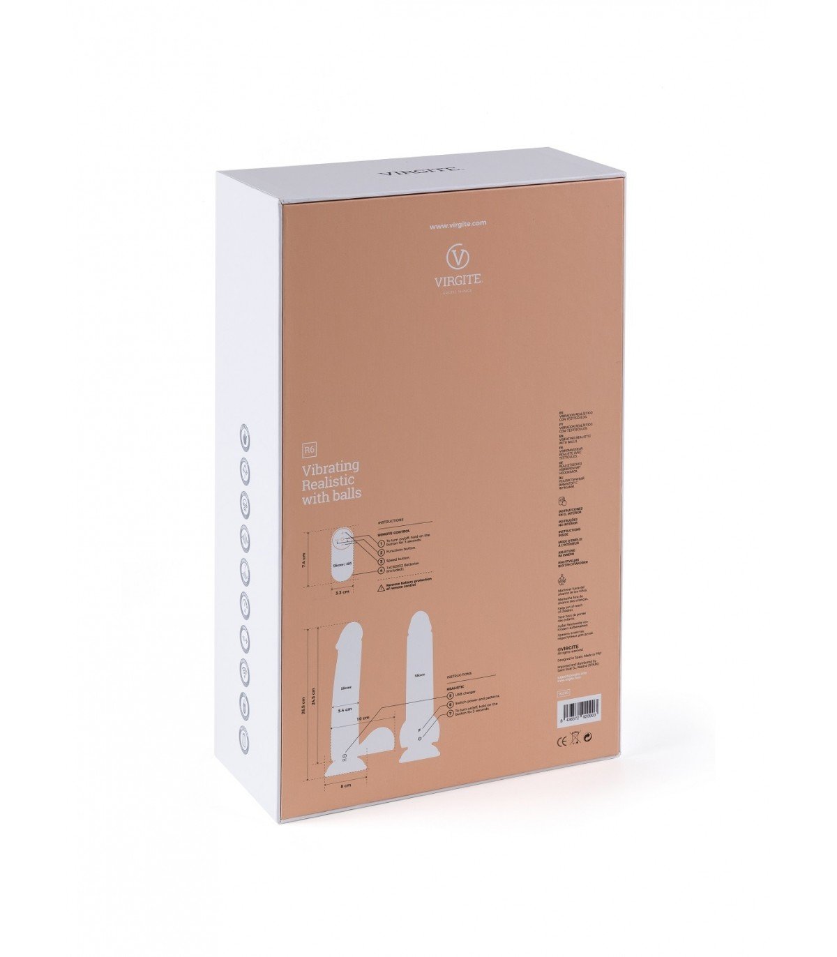 VIBRADOR REALÍSTICO R6" 24.5CM C/ CONTROL REMOTO" - Imagen 8