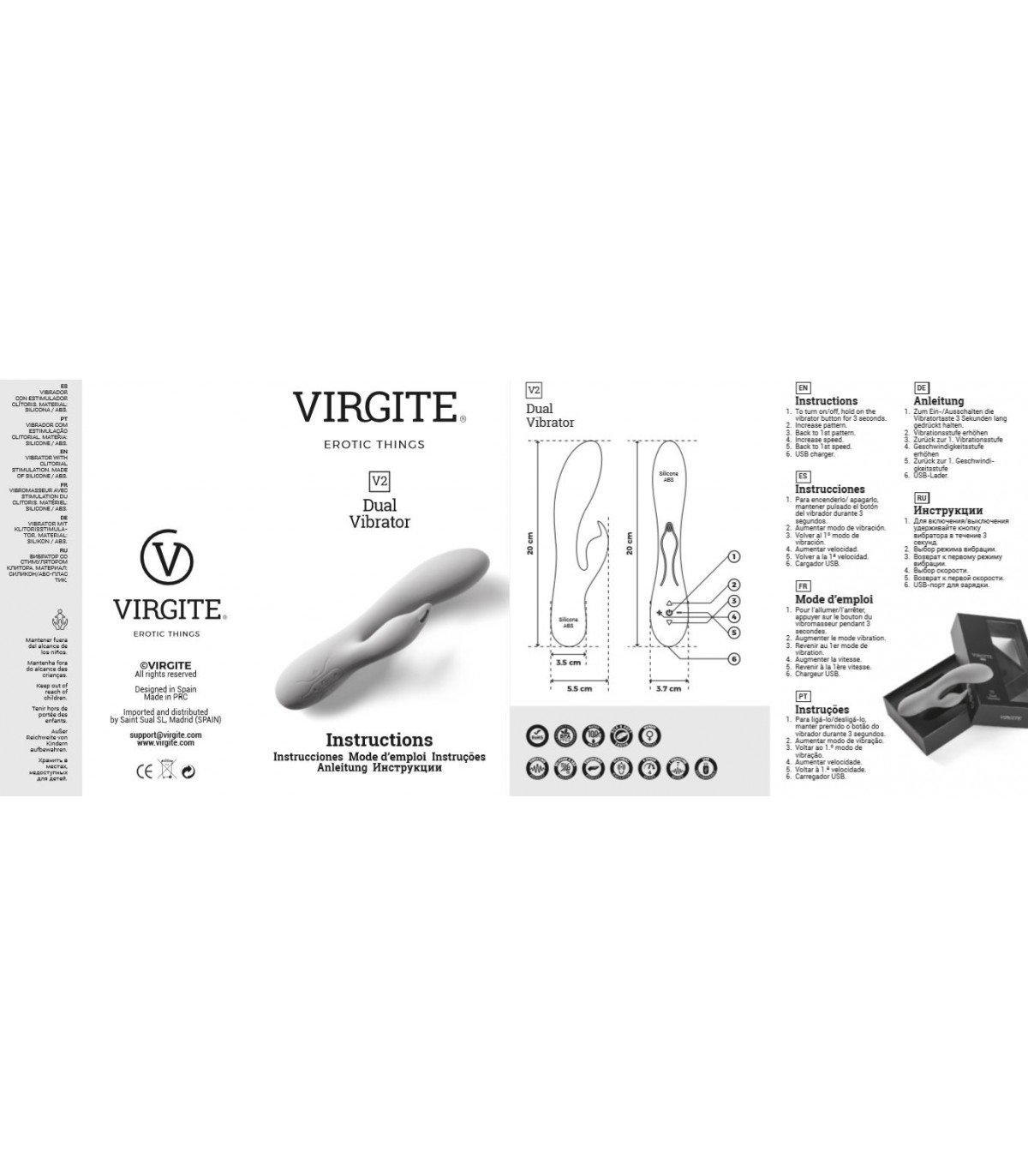 VIBRADOR RECARGABLE V2 ROSA - Imagen 4