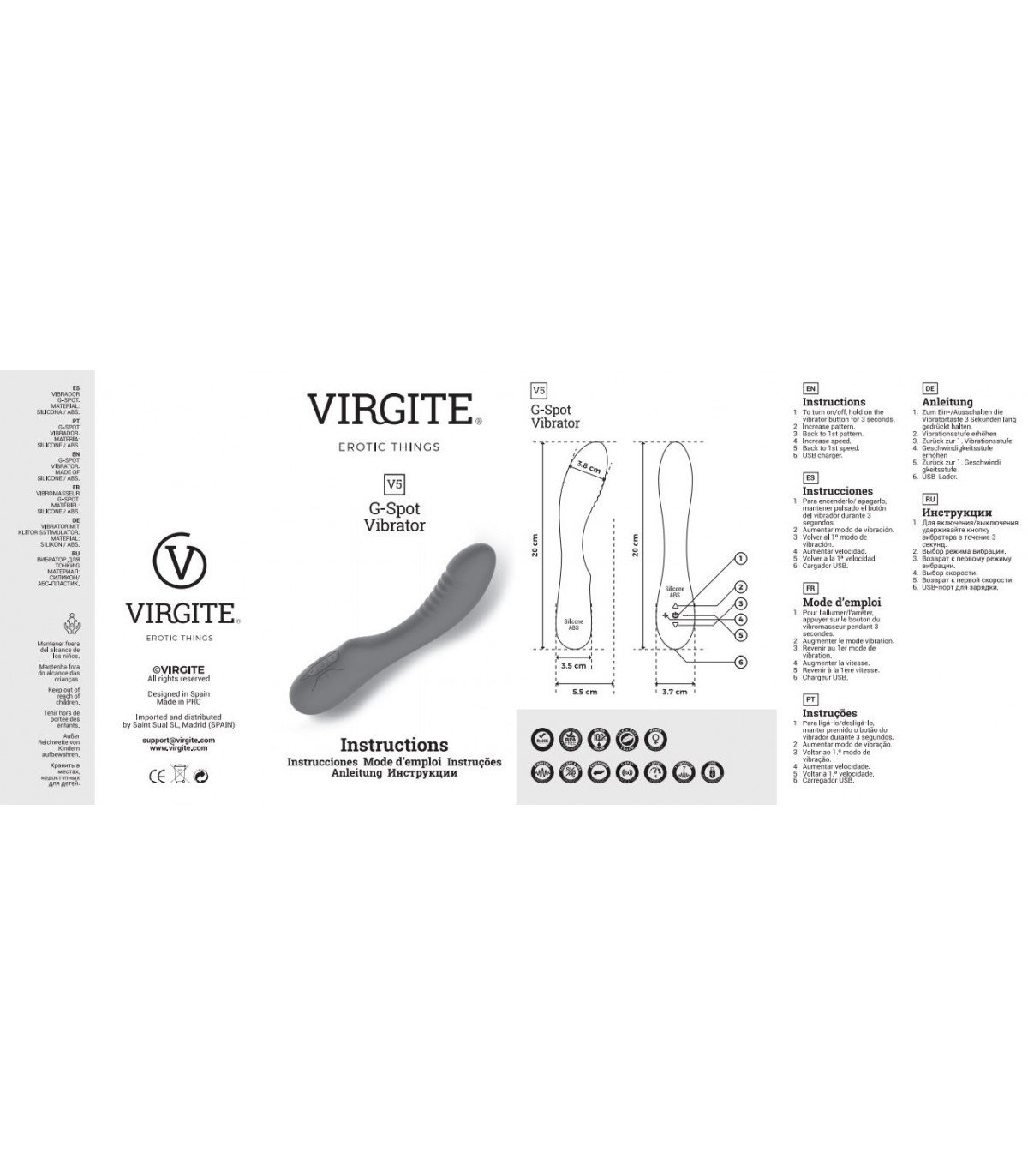 VIBRADOR RECARGABLE V5 ROSA - Imagen 3