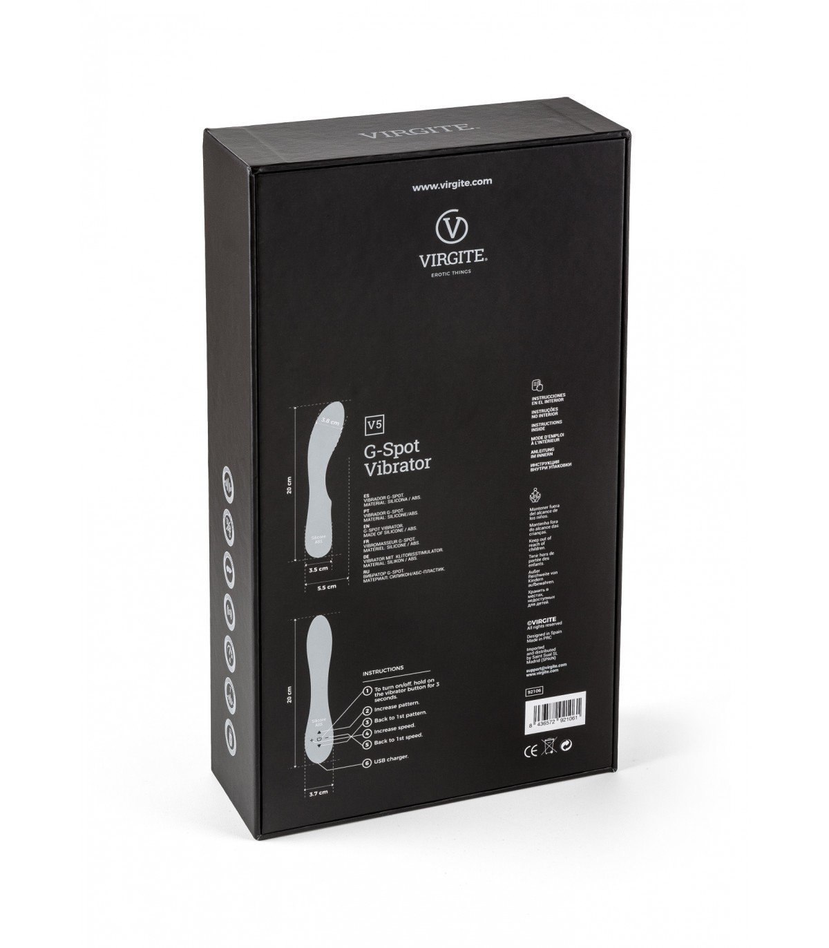 VIBRADOR RECARGABLE V5 ROSA - Imagen 5
