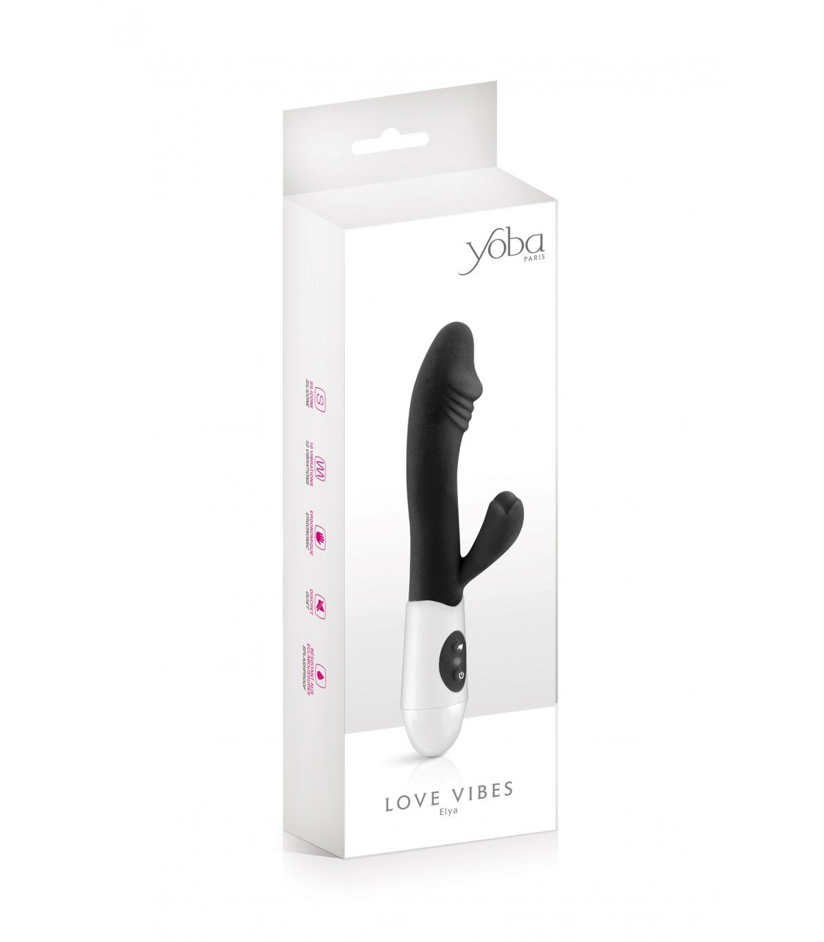 VIBRADOR SILICONA RABBIT ELYA NEGRO - Imagen 2
