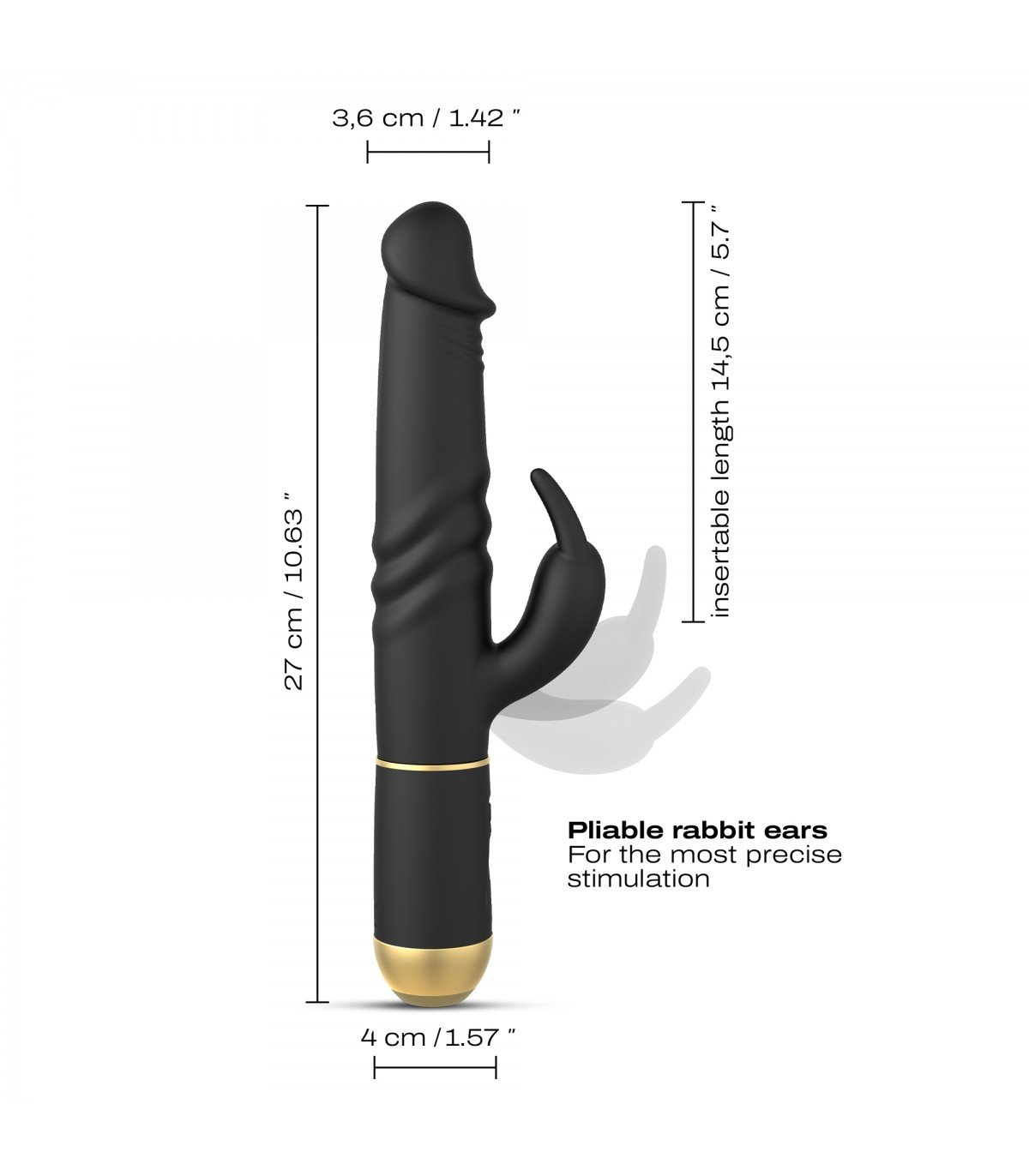 VIBRADOR SILICONA RECARGABLE FURIOUS RABBIT - Imagen 3